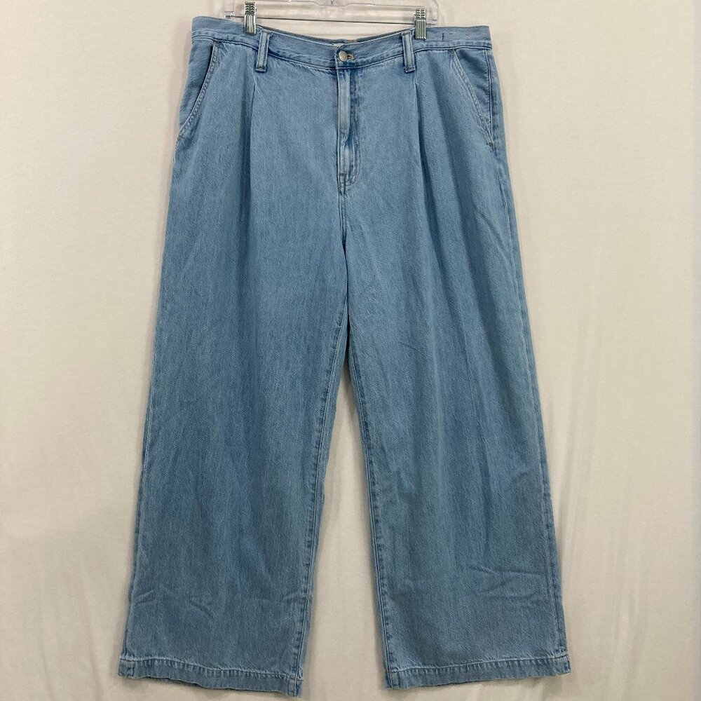 Madewell Womens Jeans size 33 High Rise‎ The Harlow Wide Leg Jean
